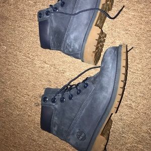 Navy blue Timberland boots